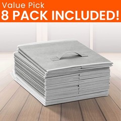 Storage Cubes – 11 Inch Heavy Duty Fabric Medium -11 inches, Grey