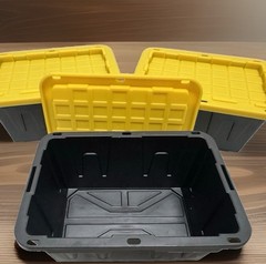 NEW 30PK- 6.5qt Storage Bin Container Tote Mini Yellow Lid TikTok Home Depot HDX