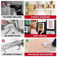 Sinfuo 48 Small Hanging Strips Refill, No Damage Adhesive Strips for Wall Hoo…