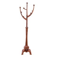 Tree-shaped Wooden Free Standing Clothes Rack Stand Walnut Color 180cm/70.87in