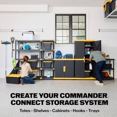 4 Pack 27 Gallon Project Source Commander Heavy Duty Stackable Storage
