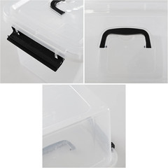 6-Pack Clear Latching Storage Boxes with Lids for Organizing Snacks & Tools
