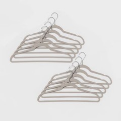10ct Thin Plastic Hangers-Slim Clothes Hangers for Adults, 17.5″ x 9.1″ x 0.2″