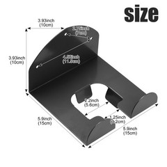 Wall Mount Trimmer Holder Heavy-Duty Garage Storage Rack for Weed Eater Black