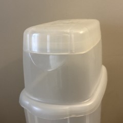 Rubbermaid Wrap N Craft Container Wrapping Paper Organizer Top Storage Clear