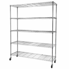 4/5 Tier Garage Wire Metal Shelving Adjustable Steel Heavy Duty Storage Shelf