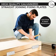 10 Pack Galvanised Steel Flat Joining Nail Plates Timber Fixing 3.94×1.57