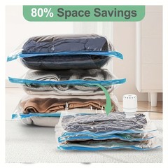 10 Pcs Vacuum Storage Bags Space Saver Garment Seal Clothes Compression Bag