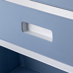 33in Blue White 6-Drawer Organizer, Household/Office Storage Cabinet Drawer Type