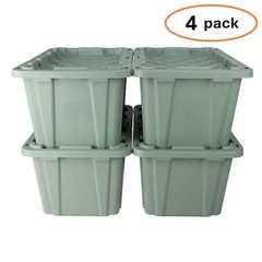 27 Gal. Tough Storage Tote in Black and Red
