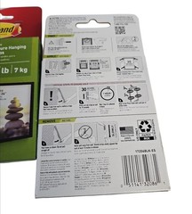 2 Pack Command Large Black Picture Hanging Strips, 17206BLK-ES 4 Pairs Each