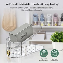 20 Pack Clear Adjustable Double Layer Shoe Stacker Closet Space Saver