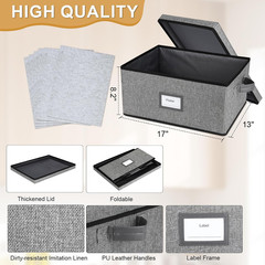 Stackable Platter Storage Case, Hard Shell Plate Containers with Dividers, 2-Pac