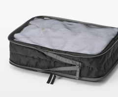 Muji Polyester Sorting case Compressed type 26 x 40 x 10 cm Black
