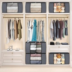 6 Pack Storage Bags For Clothes And Blanket, Foldable Closet Organizers And