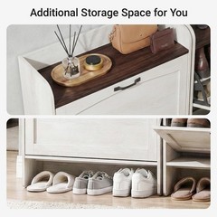 1/2PCS Shoe Cabinet Organizer 2Flip Drawers,Narrow Shoe Rack,for Entryway Closet