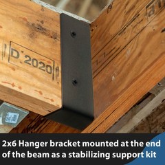 6 Pcs 2 x 6 Inches Concealed Joist Hangers, Q235B Steel Joist Bracket with 72…