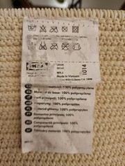 IKEA LIDAN Ivory Crochet 9 Pocket Hanging Storage Organizer 12 1/2 x 42 1/2″