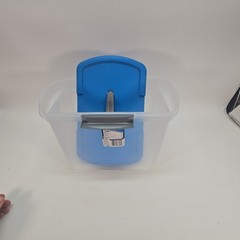 Sterilite Show Offs Blue Lid Gray Handle & Closure Snap Lid USA