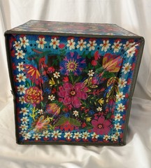 Natural Life Boho Flower Floral Collapsible Storage Cubes With Handles