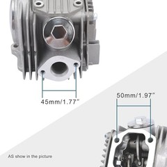 52.4mm Cylinder Head Assembly for 4 Stroke 110cc ATV Go Metallic primary color