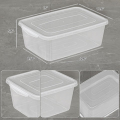 Clear 14 Quart Pizza Dough Proofing Bin – 4 Pack Latching Storage Containers