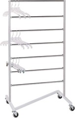 Z-Truck Clothing Hanger Storage 30″ x 22″ x 60 ½” Chrome Rolling Organizer Rack