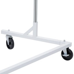 Z-Base Clothes Rack Garment Rack Rolling Storage Garment Shelf Silver Sturdy