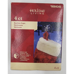 Holiday Living Plastic 2″ Suction Cups Christmas Window Hanger 4-Pack Lot of 2