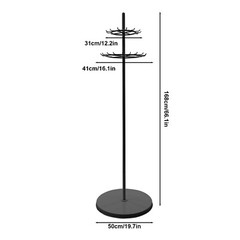 Floor Standing Belt Display Rack 66in Metal Retail Tie Rack Hanger OrganizerUS