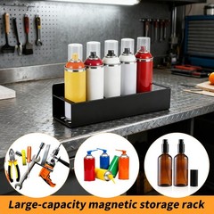 2 Pcs Wall Mount Spray Can Organizer Rack for Garage, Home, Tool Box Storage