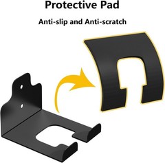 Wall-Mounted Multi-Purpose Trimmer Rack for Garden Tools – Black Matte Finish