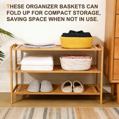 7.9×3.2″/9.1×3.6″ Small Cotton Rope Woven Storage Basket Dark Gray