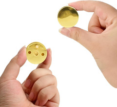 Golden Upgraded 3-5Mm Frameless Mirror Mounting Hardware 4 Pack Dual-Screw Fixin
