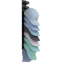 10 Grid Wall Mount Baseball Cap Storage Rack Hat Organizer White/Black