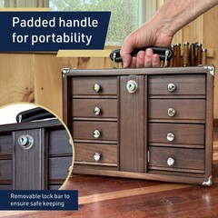 4 Drawer Storage Organizer Box Gerstner & Sons Solid Oak Wood Box