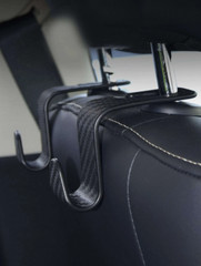 2pcs Carbon Fiber Car Seat Back Hook for Bag & Storage – Durable & Space-Saving