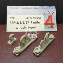 F9F-2/3/5/5P Panther wheels type 1 Cat4 R48002 1/48 Scale add-on kit