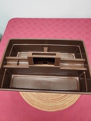 Vintage Rubbermaid Roughneck Carry Caddy Chocolate Brown #3154 Original Sticker