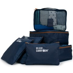Miami CarryOn 6-Piece Travellers Packing Cubes for Luggage Organization