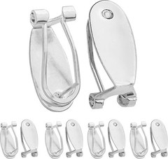 Silver Fingernail Earring Post for Native American 10