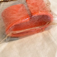2 In Pkg Vintage 1970s Orange Hard Plastic J Shape Wall Mount Decor Hooks NOS