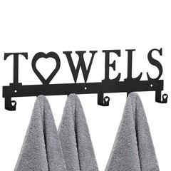 Gothic Black iron Wall Hooks Heavy Duty Wall Mounted Hangers for Bathroom Kitche