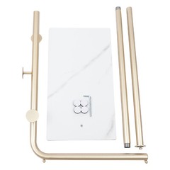 Modern Gold Clothes Rack 170cm Shelf 40cm Hanging Rod with 3* Side Hooks