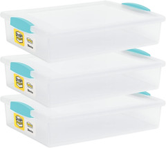 Plastic Storage Containers with Lids for Organizing, 6 Quarts – (Large – 14 X 11