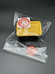 Teeny Commander MINI Black Stackable Tote 0.38QRT with Standard Snap Lid