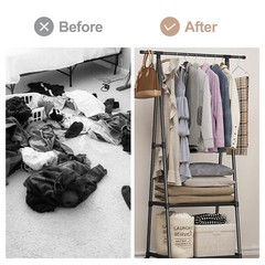 Heavy Duty Closet Organizer Metal Garment Rack Clothes Rack Hanger Storage Shoes