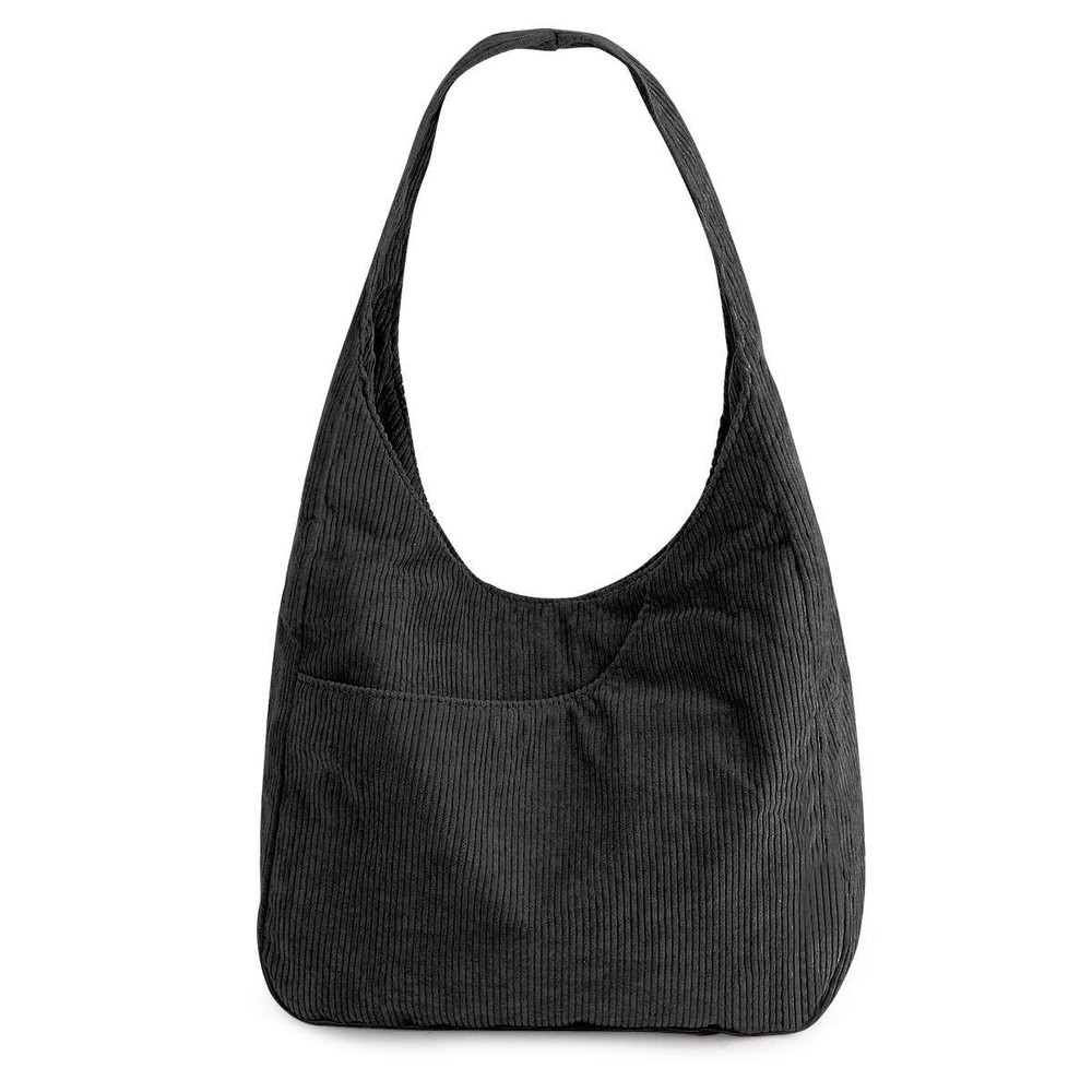 Large Women Corduroy Tote Bag Casual Handbag Hobo Satchel Shoulder with Zipper
