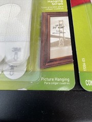 2pk-Command Picture Hanging Strips, Holds 16 lbs, Large, White 17206-ES, 4 Pairs