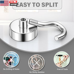 8 Pack Magnetic Hooks for Cruise Cabins 25 LB Magnets Heavy Duty Magnet Hooks fo